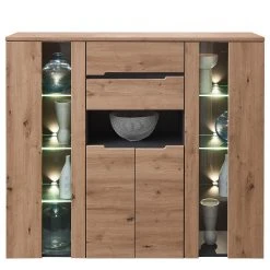 Loftscape Highboard Moosic - Inkl. Beleuchtung - Eiche Artisan Dekor / Graphit
