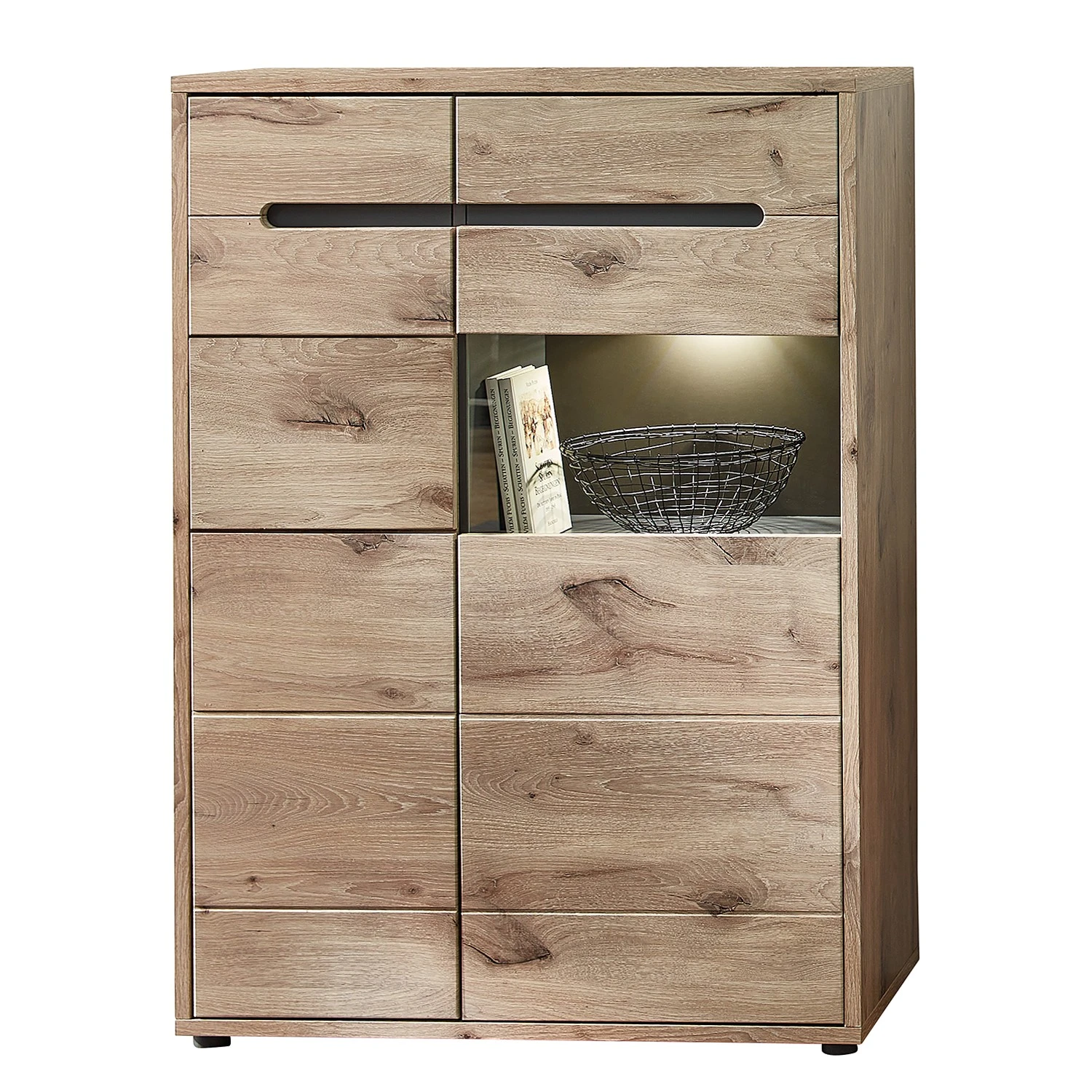 Loftscape Kommode Tallard - Inkl. Beleuchtung - Balkeneiche Dekor / Graphit 1 Loftscape Kommode Tallard - Inkl. Beleuchtung - Balkeneiche Dekor / Graphit