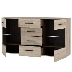 Loftscape Sideboard Taradale - Inkl. Beleuchtung - Eiche Sonoma Dekor -Wohnzimmermöbel boutique en ligne 1000357994 220616 030 DETAILS P000000001000357994