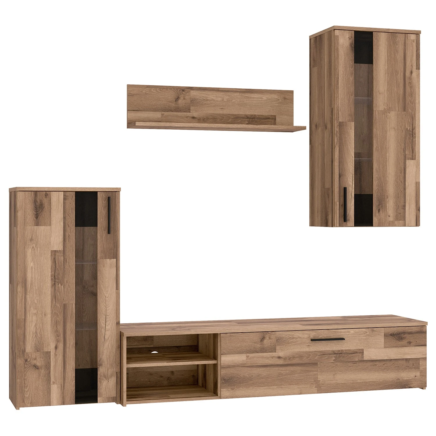 Red Living Wohnwand Tilsit (4-teilig) - Stabeiche Dekor 3 Red Living Wohnwand Tilsit (4-teilig) - Stabeiche Dekor – Bild 3