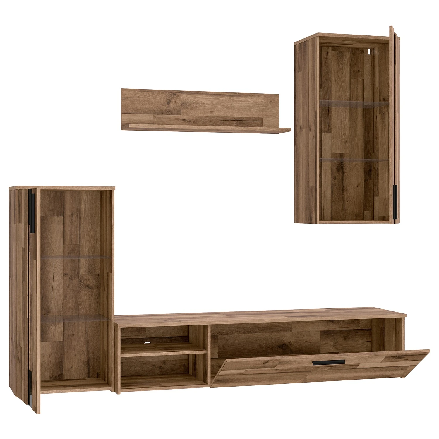 Red Living Wohnwand Tilsit (4-teilig) - Stabeiche Dekor 4 Red Living Wohnwand Tilsit (4-teilig) - Stabeiche Dekor – Bild 4