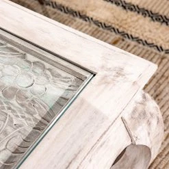 Ridgevalley Couchtisch Missoula - Glas / Mango massiv - Vintage Weiß 11 Ridgevalley Couchtisch Missoula - Glas / Mango massiv - Vintage Weiß -Wohnzimmermöbel boutique en ligne 1000359914 220624 030 DETAILS P000000001000359914