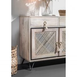 Ridgevalley Sideboard Lumby I - Mango massiv - Mango Hell / Grau -Wohnzimmermöbel boutique en ligne 1000359920 220621 022 MOOD DETAILS P000000001000359920 mood