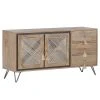 Ridgevalley Sideboard Lumby II - Mango massiv - Mango Hell / Grau