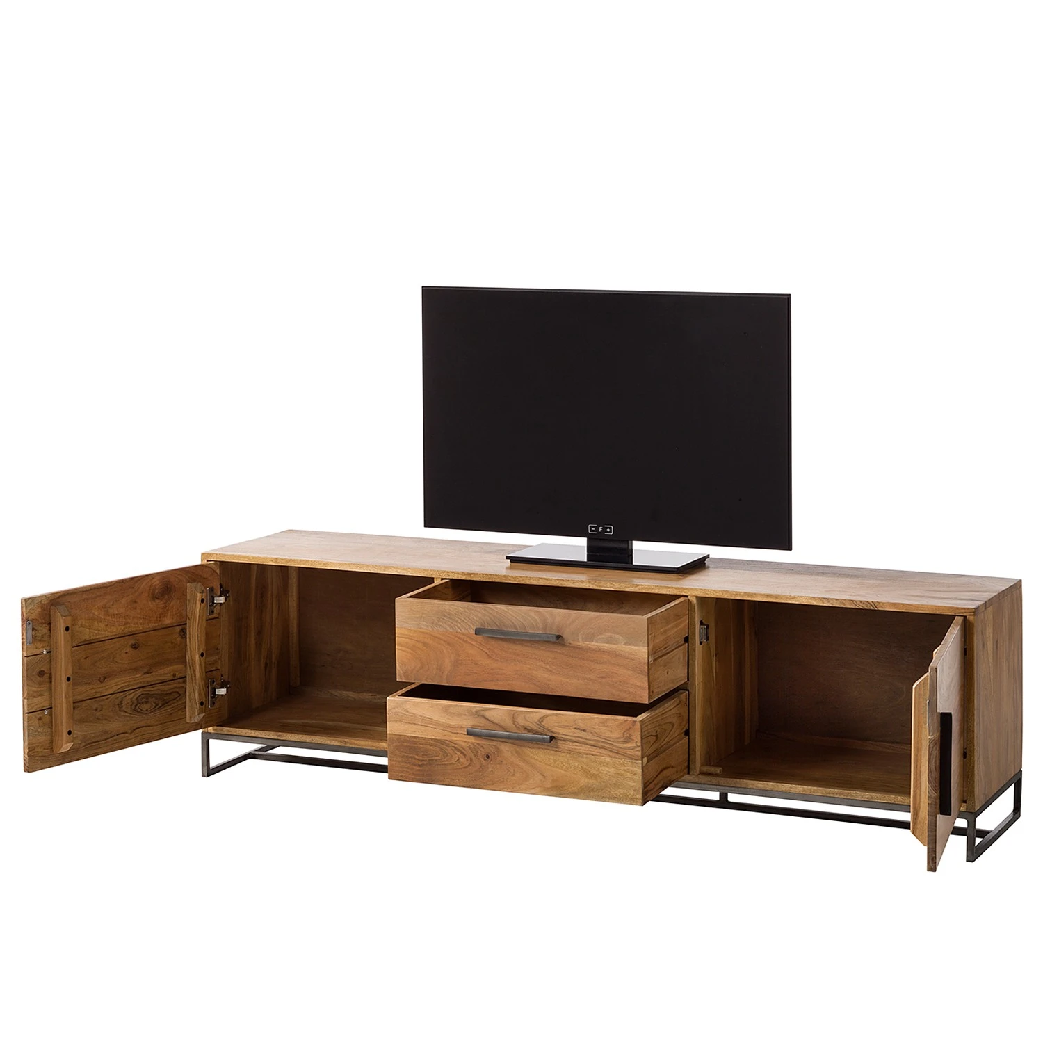 Ars manufacti TV-Lowboard Woodson III - Akazie massiv / Metall - Akazie Hellbraun 4 Ars manufacti TV-Lowboard Woodson III - Akazie massiv / Metall - Akazie Hellbraun – Bild 4