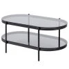 Loftscape Couchtisch Totowa II - Glas / Eisen - Rauchglas / Schwarz
