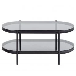 Loftscape Couchtisch Totowa II - Glas / Eisen - Rauchglas / Schwarz -Wohnzimmermöbel boutique en ligne 1000362969 220819 030 DETAILS P000000001000362969