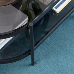 Loftscape Couchtisch Totowa II - Glas / Eisen - Rauchglas / Schwarz -Wohnzimmermöbel boutique en ligne 1000362969 220819 035 DETAILS P000000001000362969