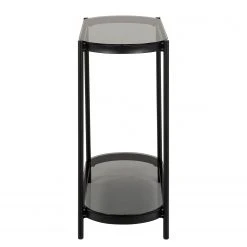 Loftscape Konsolentisch Totowa - Glas / Eisen - Rauchglas / Schwarz -Wohnzimmermöbel boutique en ligne 1000362970 220819 031 DETAILS P000000001000362970