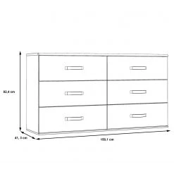 Loftscape Kommode Asperen - Sandeiche Dekor / Hochglanz Weiß - Breite: 150 cm 14 Loftscape Kommode Asperen - Sandeiche Dekor / Hochglanz Weiß - Breite: 150 cm -Wohnzimmermöbel boutique en ligne 1000363098 220825 500 SKETCH DETAILS P000000001000363098 sketch