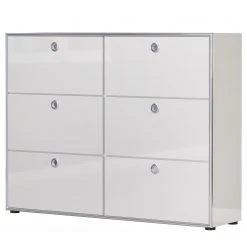 Trendteam Kommode Infinity - Hochglanz Weiß / Matt Weiß