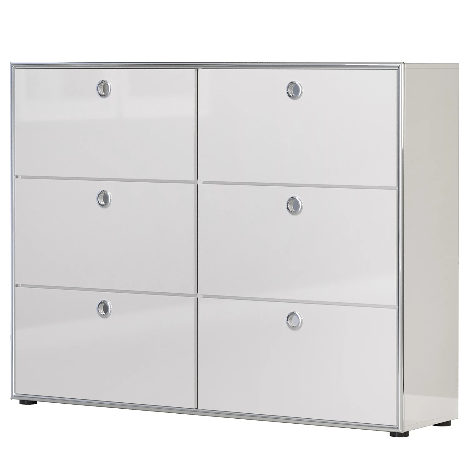 Trendteam Kommode Infinity - Hochglanz Weiß / Matt Weiß 1 Trendteam Kommode Infinity - Hochglanz Weiß / Matt Weiß