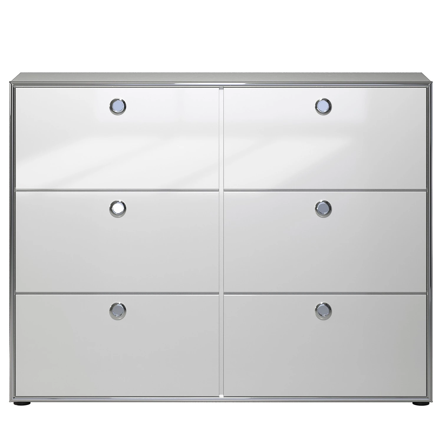 Trendteam Kommode Infinity - Hochglanz Weiß / Matt Weiß 4 Trendteam Kommode Infinity - Hochglanz Weiß / Matt Weiß – Bild 4