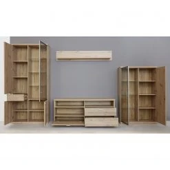 Trendteam Wohnwand Echo (4-teilig) - Inkl. Beleuchtung - Eiche Artisan Dekor -Wohnzimmermöbel boutique en ligne 1000363613 220802 021 MOOD DETAILS P000000001000363613 mood