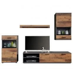 Trendteam Wohnwand Mango (4-teilig) - Altholz Dekor / Anthrazit -Wohnzimmermöbel boutique en ligne 1000363615 220802 030 DETAILS P000000001000363615