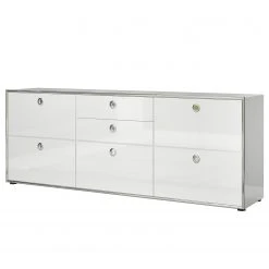 Trendteam Sideboard Infintiy II - Hochglanz Weiß / Matt Weiß