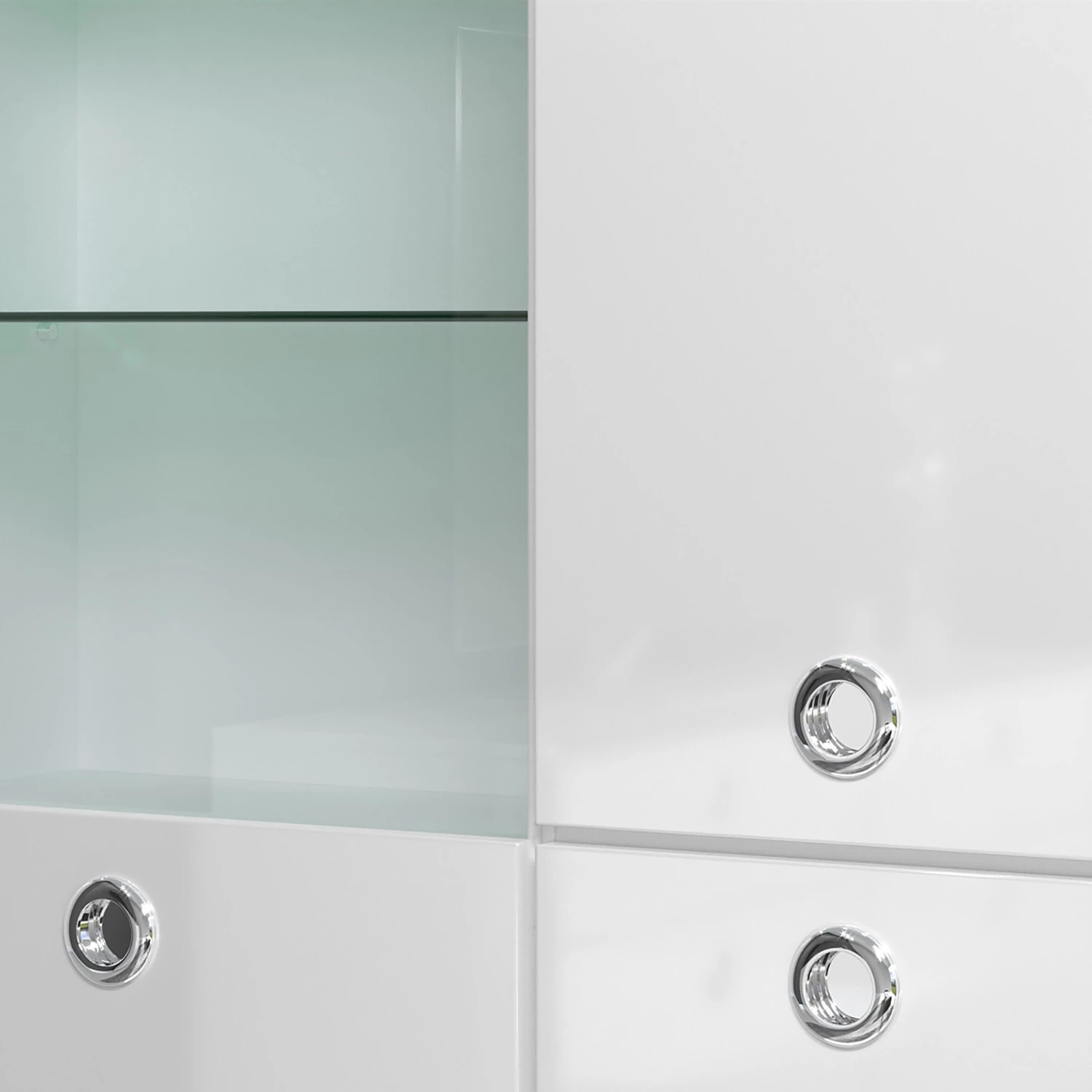 Trendteam Wohnwand Infinity II (3-teilig) - Hochglanz Weiß / Matt Weiß 12 Trendteam Wohnwand Infinity II (3-teilig) - Hochglanz Weiß / Matt Weiß – Bild 12