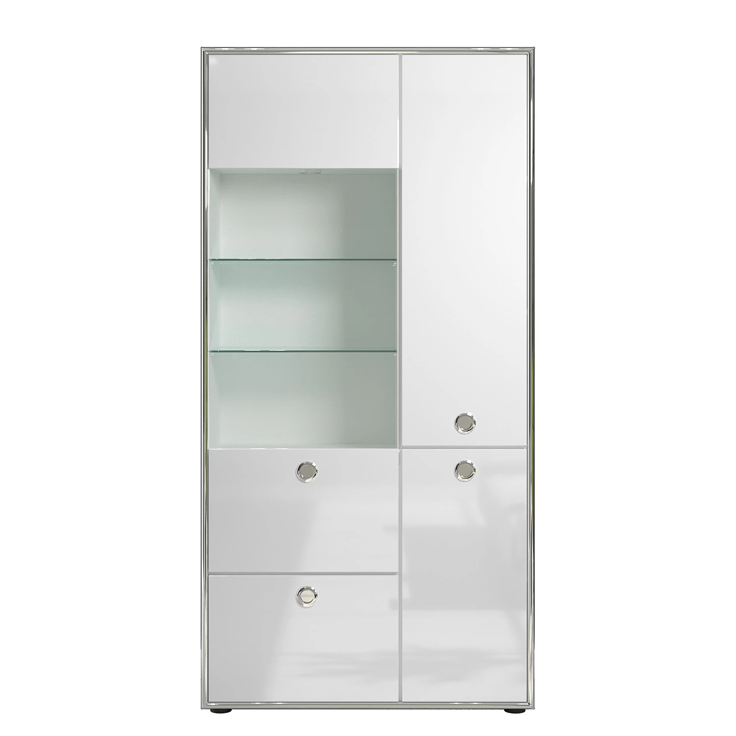 Trendteam Wohnwand Infinity I (3-teilig) - Hochglanz Weiß / Matt Weiß 10 Trendteam Wohnwand Infinity I (3-teilig) - Hochglanz Weiß / Matt Weiß – Bild 10