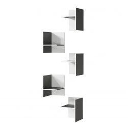 Germania Aktenregal GW-Pasadena II - Graphit / Weiß - Höhe: 196 cm -Wohnzimmermöbel boutique en ligne 1000363843 220722 032 DETAILS P000000001000363843