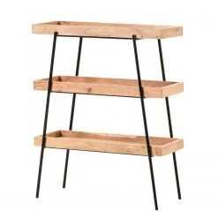 Red Living Regal Beitbridge I - Akazie massiv / Metall - Akazie / Schwarz