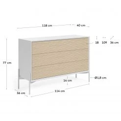 Norrwood Sideboard Maredale II - Esche teilmassiv - Esche / Weiß -Wohnzimmermöbel boutique en ligne 1000364002 220714 500 SKETCH DETAILS P000000001000364002 sketch