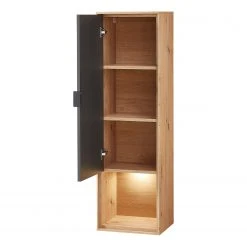 Fashion For Home Hängeschrank Leox - Inkl. Beleuchtung - Graphit / Eiche Artisan Dekor -Wohnzimmermöbel boutique en ligne 1000364239 220719 040 DETAILS P000000001000364239