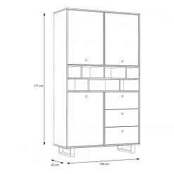 Red Living Highboard Trylith - Eiche Rustikal Dekor / Schwarz 20 Red Living Highboard Trylith - Eiche Rustikal Dekor / Schwarz -Wohnzimmermöbel boutique en ligne 1000364610 220719 500 SKETCH DETAILS P000000001000364610 sketch