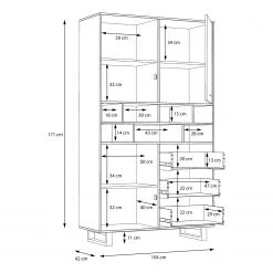 Red Living Highboard Trylith - Eiche Rustikal Dekor / Schwarz 21 Red Living Highboard Trylith - Eiche Rustikal Dekor / Schwarz -Wohnzimmermöbel boutique en ligne 1000364610 220719 501 SKETCH DETAILS P000000001000364610 sketch