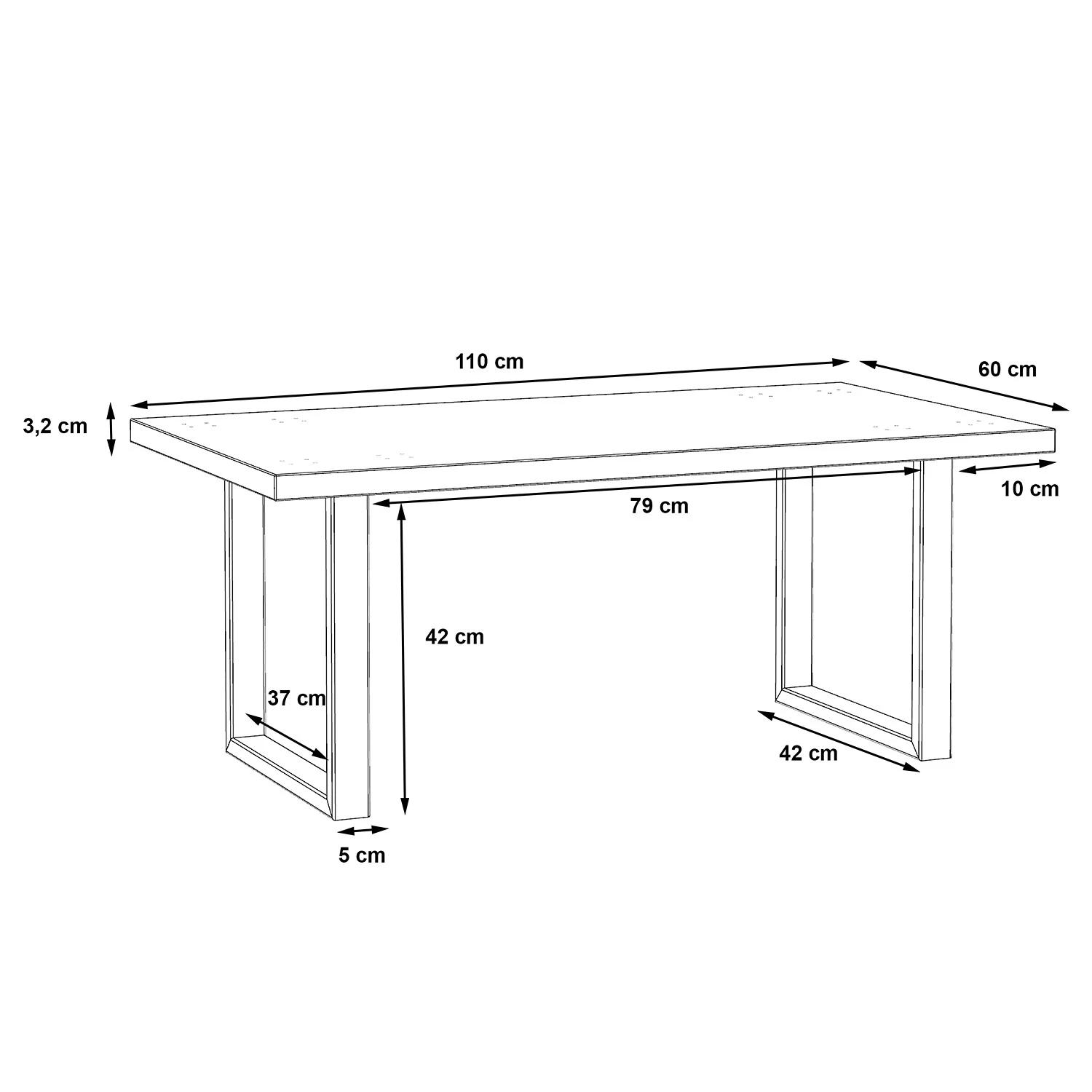 Red Living Couchtisch Trylith - Eiche Rustikal Dekor / Schwarz 6 Red Living Couchtisch Trylith - Eiche Rustikal Dekor / Schwarz – Bild 6