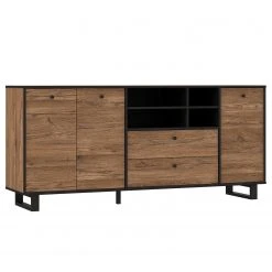 Red Living Sideboard Trylith I - Eiche Rustikal Dekor / Schwarz