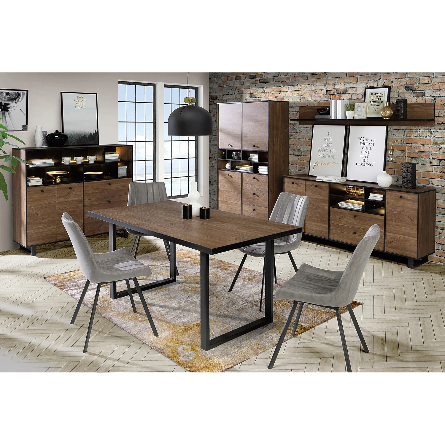 Red Living Sideboard Trylith I - Eiche Rustikal Dekor / Schwarz 4 Red Living Sideboard Trylith I - Eiche Rustikal Dekor / Schwarz – Bild 4