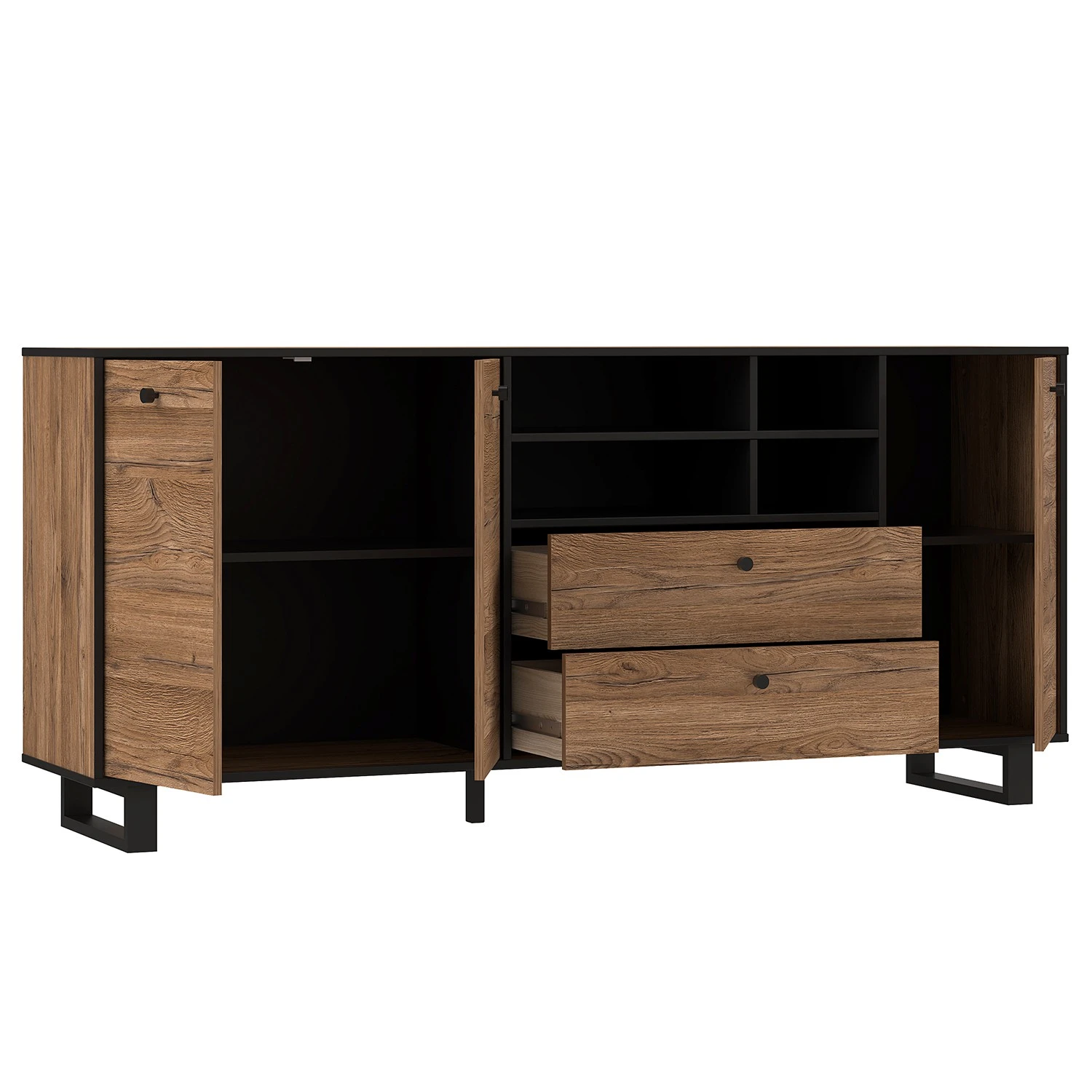 Red Living Sideboard Trylith I - Eiche Rustikal Dekor / Schwarz 7 Red Living Sideboard Trylith I - Eiche Rustikal Dekor / Schwarz – Bild 7