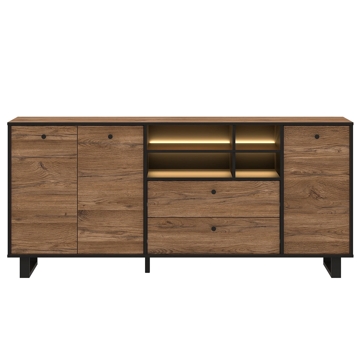 Red Living Sideboard Trylith I - Eiche Rustikal Dekor / Schwarz 8 Red Living Sideboard Trylith I - Eiche Rustikal Dekor / Schwarz – Bild 8