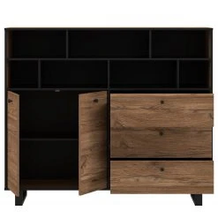 Red Living Sideboard Trylith II - Eiche Rustikal Dekor / Schwarz -Wohnzimmermöbel boutique en ligne 1000364623 220719 035 DETAILS P000000001000364623
