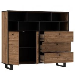 Red Living Sideboard Trylith II - Eiche Rustikal Dekor / Schwarz -Wohnzimmermöbel boutique en ligne 1000364623 220719 040 DETAILS P000000001000364623