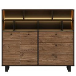Red Living Sideboard Trylith II - Eiche Rustikal Dekor / Schwarz -Wohnzimmermöbel boutique en ligne 1000364623 220719 045 DETAILS P000000001000364623