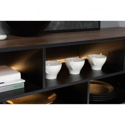 Red Living Sideboard Trylith II - Eiche Rustikal Dekor / Schwarz -Wohnzimmermöbel boutique en ligne 1000364623 220719 060 DETAILS P000000001000364623