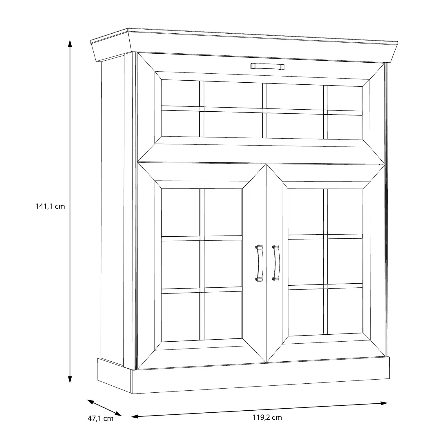 Ridgevalley Highboard Boolamore - Eiche Dekor 5 Ridgevalley Highboard Boolamore - Eiche Dekor – Bild 5