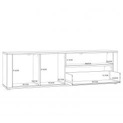 Loftscape TV-Lowboard Millquarter - Weiß / Eiche Hell Dekor -Wohnzimmermöbel boutique en ligne 1000364908 220722 501 SKETCH DETAILS P000000001000364908 sketch