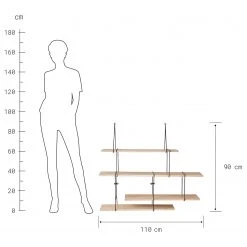 Butlers Wandregal LIMBO - Eiche massiv / Aluminium - Schwarz / Natur -Wohnzimmermöbel boutique en ligne 1000365681 220728 500 SKETCH DETAILS P000000001000365681 sketch