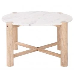 Butlers Beistelltisch MARVELOUS - Marmor / Mangoholz massiv - Natur / Weiß -Wohnzimmermöbel boutique en ligne 1000365687 220728 030 DETAILS P000000001000365687