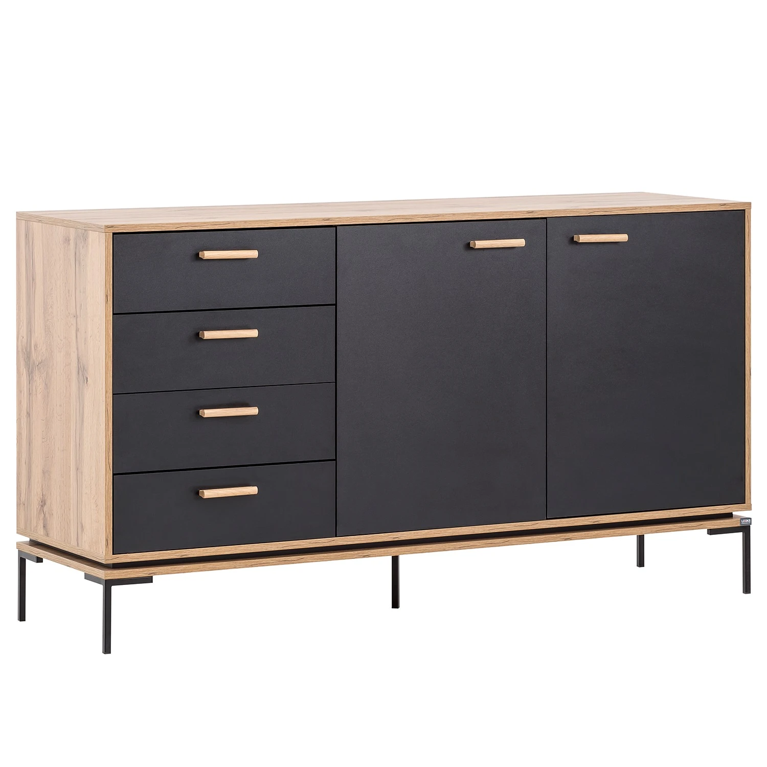 Schildmeyer Sideboard Looks - Schwarz / Eiche Dekor 1 Schildmeyer Sideboard Looks - Schwarz / Eiche Dekor