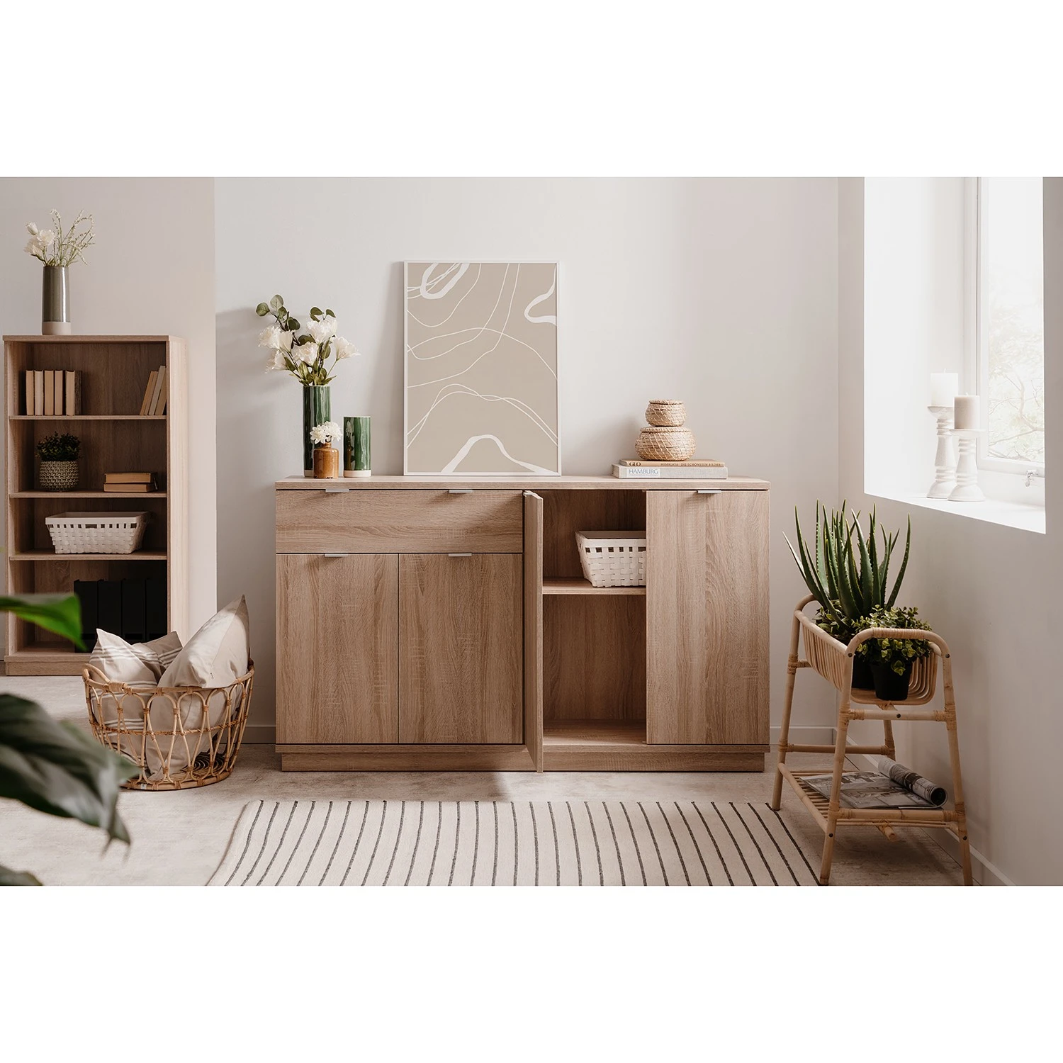 Loftscape Sideboard Alcester I - Eiche Sonoma Dekor 4 Loftscape Sideboard Alcester I - Eiche Sonoma Dekor – Bild 4