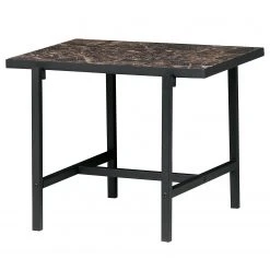 Red Living Beistelltisch Bowes - Marmor Braun Dekor / Schwarz