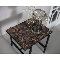 Red Living Beistelltisch Bowes - Marmor Braun Dekor / Schwarz -Wohnzimmermöbel boutique en ligne 1000366390 220823 021 MOOD DETAILS P000000001000366390 mood