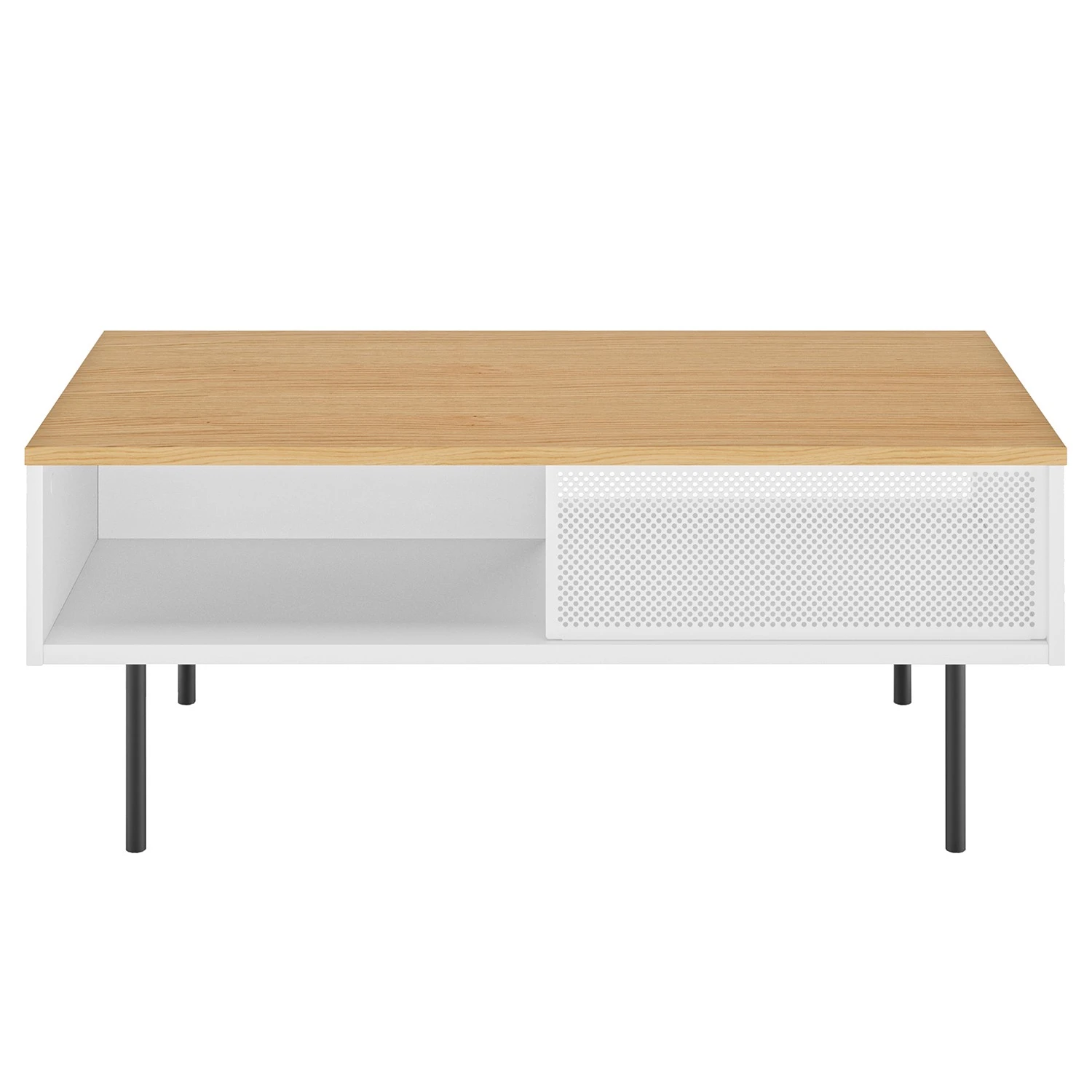 Temahome Couchtisch Radio - Echtholzfurnier - Weiß / Eiche 3 Temahome Couchtisch Radio - Echtholzfurnier - Weiß / Eiche – Bild 3