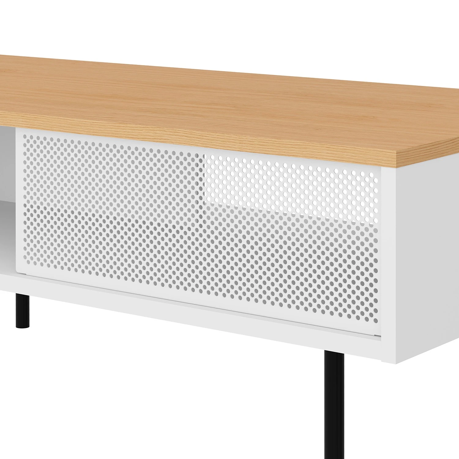 Temahome Couchtisch Radio - Echtholzfurnier - Weiß / Eiche 7 Temahome Couchtisch Radio - Echtholzfurnier - Weiß / Eiche – Bild 7