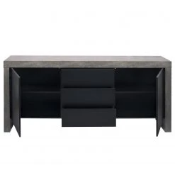 Temahome Sideboard Kobe I - Schwarz / Beton Dekor 17 Temahome Sideboard Kobe I - Schwarz / Beton Dekor -Wohnzimmermöbel boutique en ligne 1000366655 220906 040 DETAILS P000000001000366655