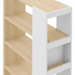 Temahome Regal Ella - Echtholzfurnier - Weiß / Eiche -Wohnzimmermöbel boutique en ligne 1000366656 220906 070 DETAILS P000000001000366656