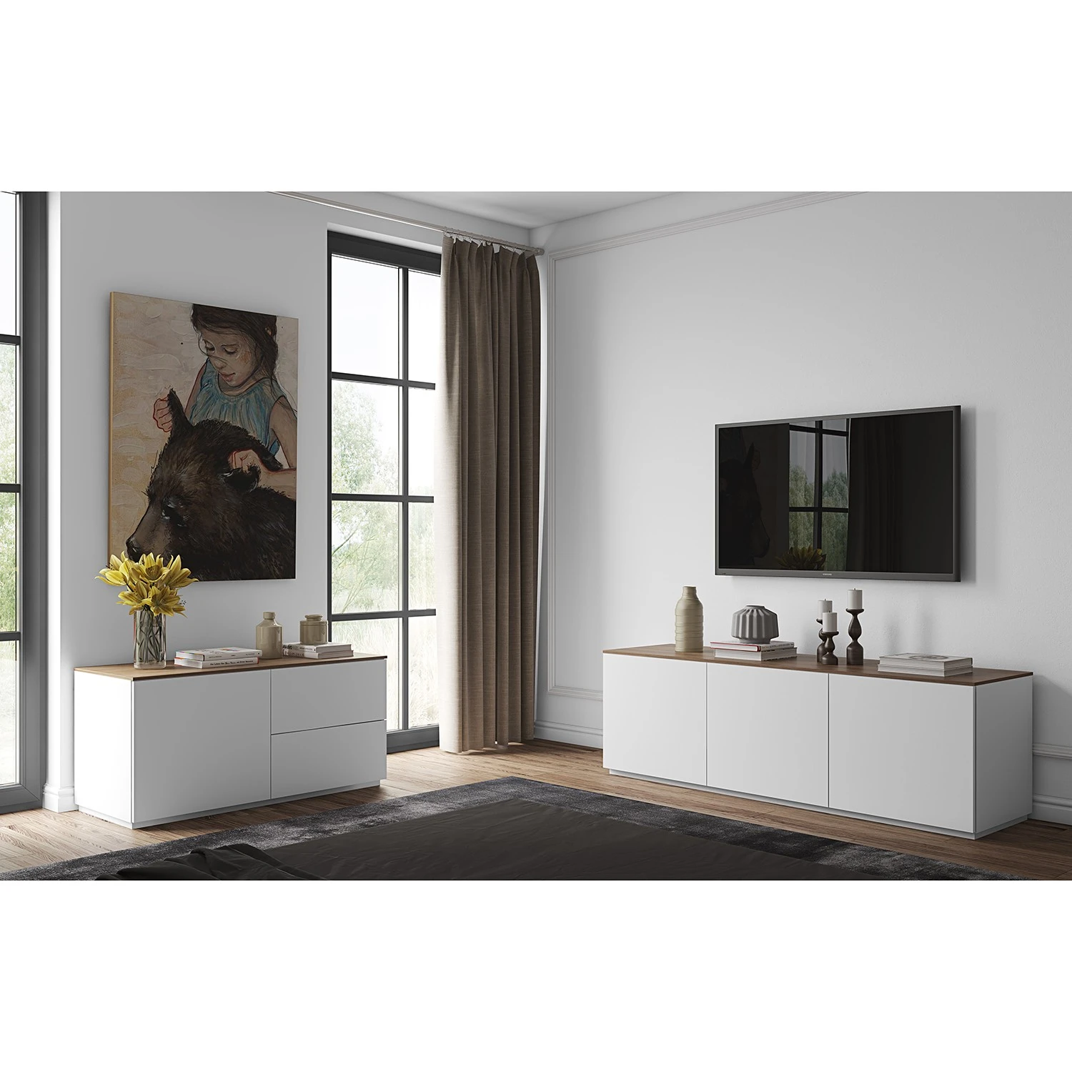 Temahome Kommode Join V - Weiß / Eiche 3 Temahome Kommode Join V - Weiß / Eiche – Bild 3